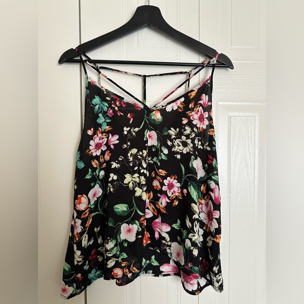 strappy floral tank